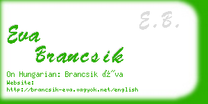 eva brancsik business card